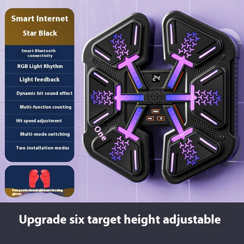 Machine de Boxe Interactive 6 Cibles avec Musique – Entraîneur Rythmé Mural