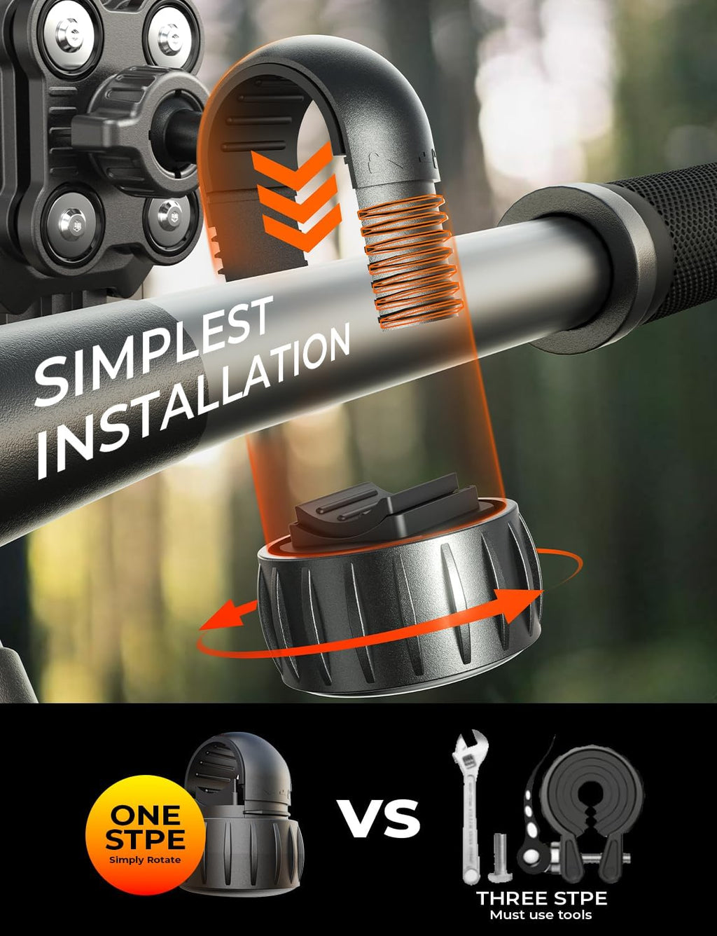 LISEN Anti-Vibration Ultra-Stable Bike/Motorcycle Phone Mount for 4.5-7" Smartphones (iPhone, Samsung)