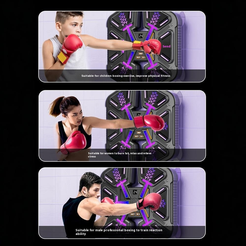 Machine de Boxe Interactive 6 Cibles avec Musique – Entraîneur Rythmé Mural