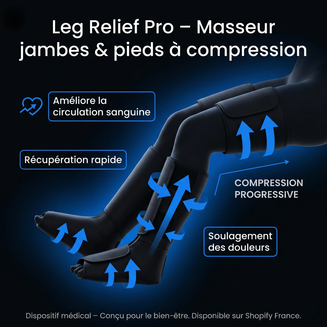 Leg Relief Pro – Masseur jambes & pieds à compression