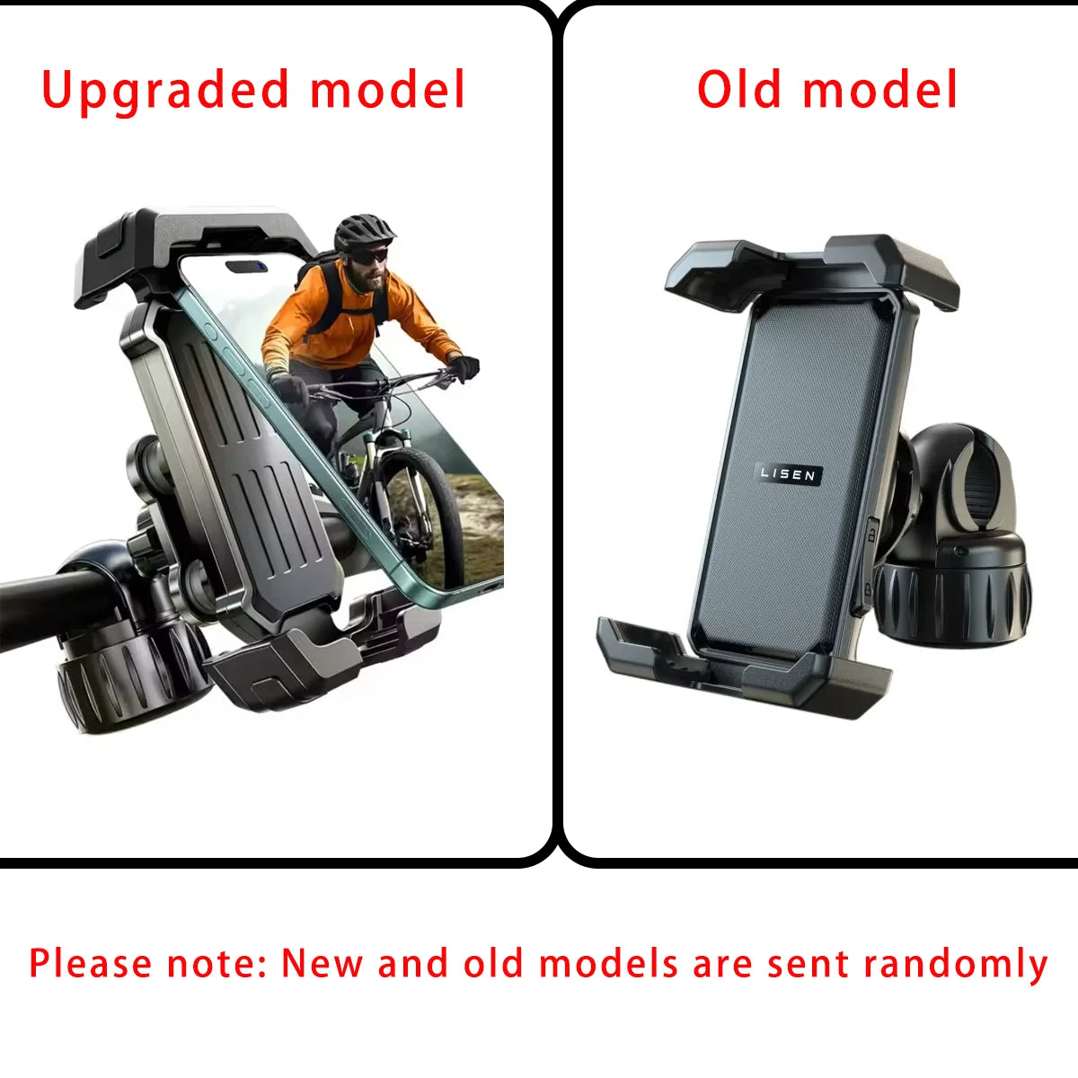 LISEN Anti-Vibration Ultra-Stable Bike/Motorcycle Phone Mount for 4.5-7" Smartphones (iPhone, Samsung)