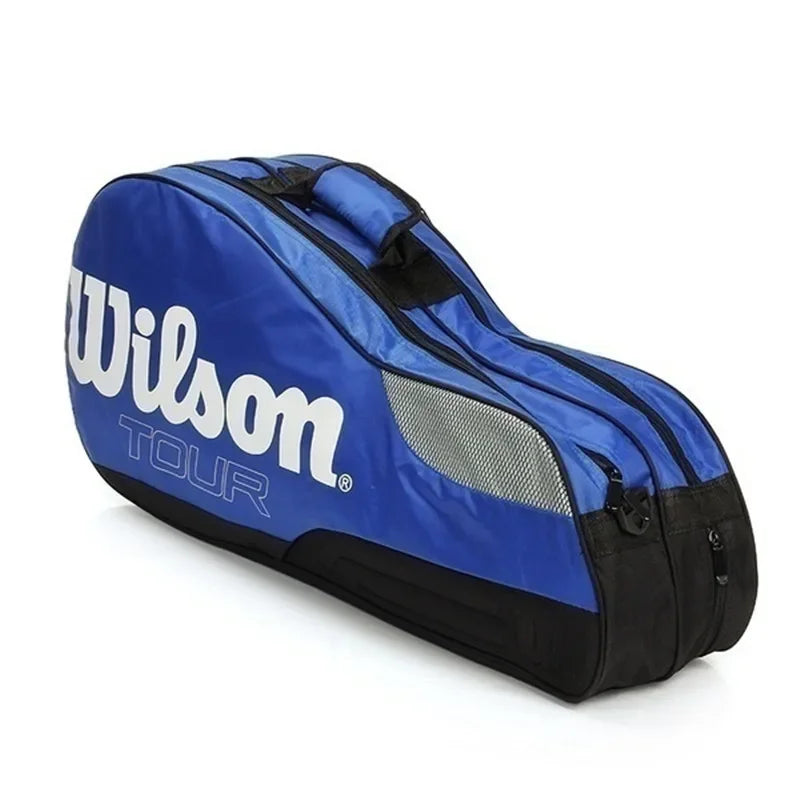 Sac de Sport Grande Capacité Style Wilson – Étanche pour Raquettes Tennis Badminton Golf, Compartiment Chaussures, Bandoulière