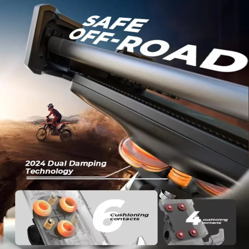 LISEN Anti-Vibration Ultra-Stable Bike/Motorcycle Phone Mount for 4.5-7" Smartphones (iPhone, Samsung)