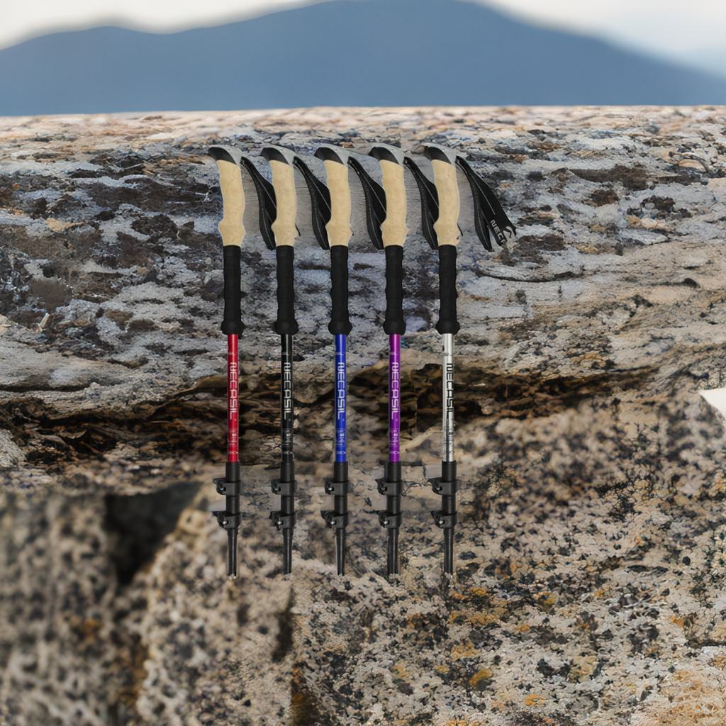 Pack de 2 Bâtons de Randonnée Télescopiques Ultralégers