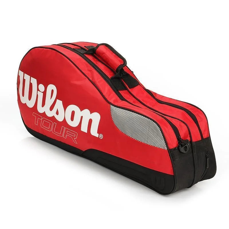 Sac de Sport Grande Capacité Style Wilson – Étanche pour Raquettes Tennis Badminton Golf, Compartiment Chaussures, Bandoulière