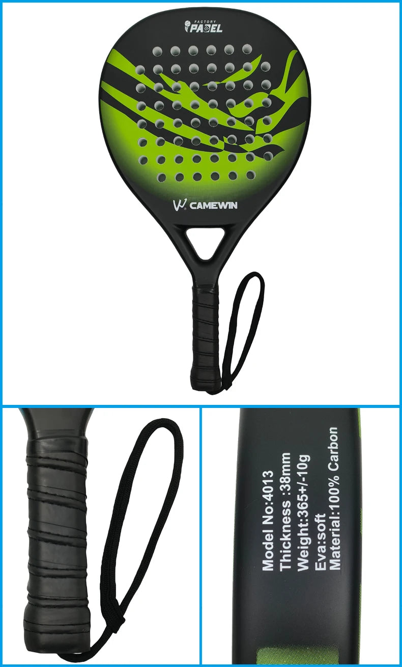 Camewin 100% Carbon Fiber Padel Racket