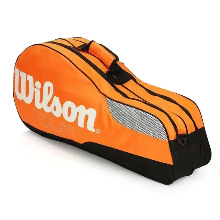 Sac de Sport Grande Capacité Style Wilson – Étanche pour Raquettes Tennis Badminton Golf, Compartiment Chaussures, Bandoulière