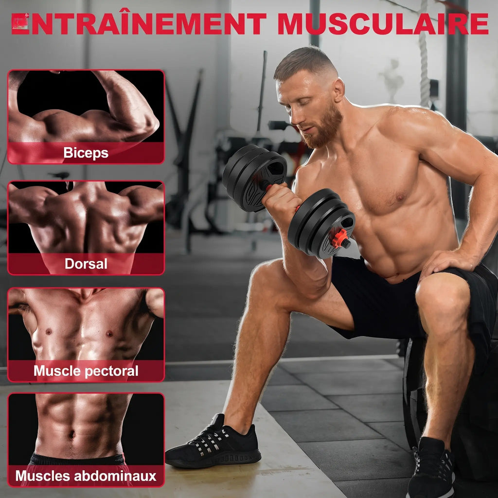20kg 4-in-1 Adjustable Dumbbell Set