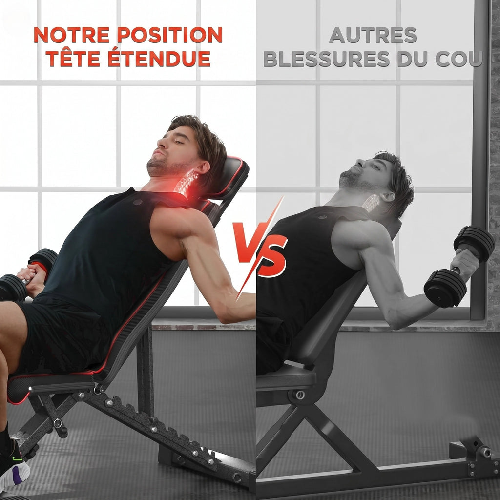 5-in-1 Foldable Weight Bench with Leg Extension
