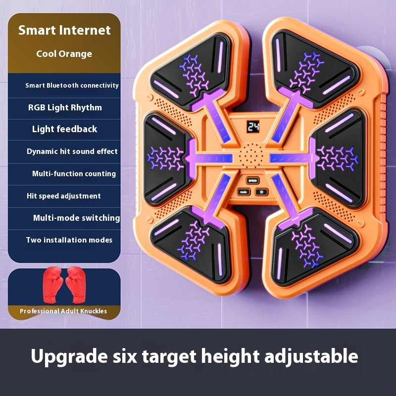 Machine de Boxe Interactive 6 Cibles avec Musique – Entraîneur Rythmé Mural